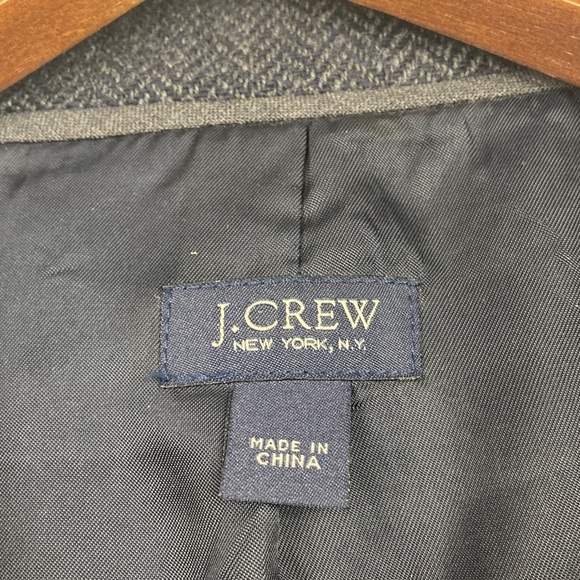 J Crew Ludlow Blazer Mens 42L Gray Herringbone Wool Yorkshire Tweed Moon England - Picture 13 of 15